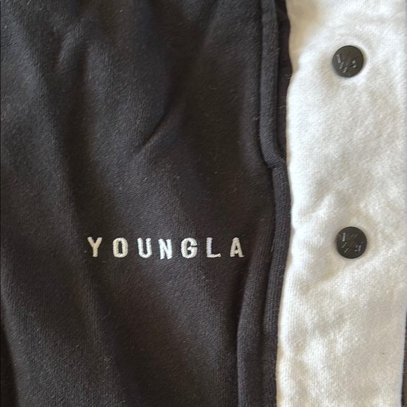 YoungLA Black and White Tear away Joggers - Picture 3 of 6
